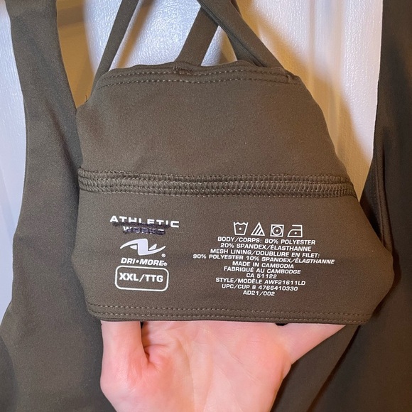 Athletic Works Green Racerback Sports Bra - Picture 4 of 4